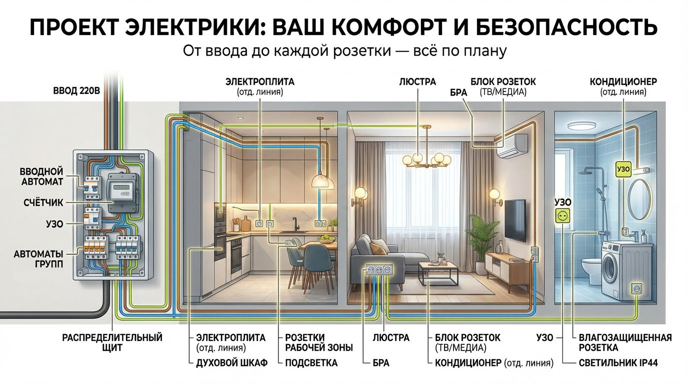 Проект электрики в квартире