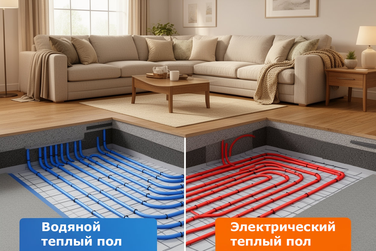 Тёплый пол в доме и квартире