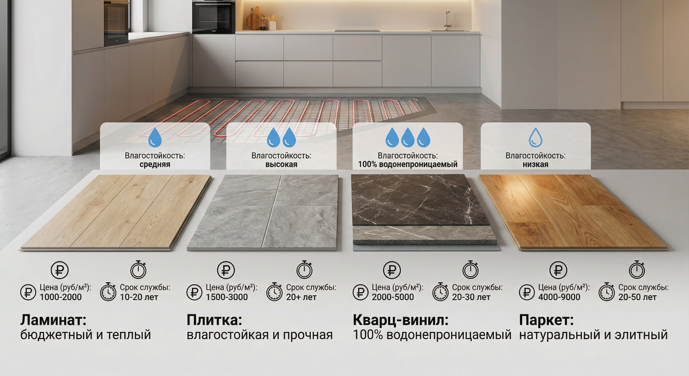 Напольные покрытия для квартиры