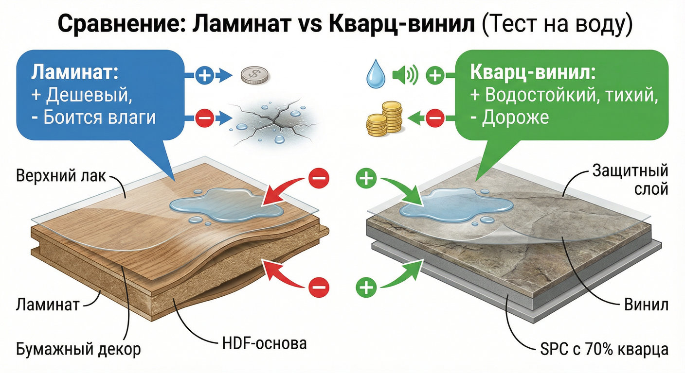 Напольные покрытия для квартиры