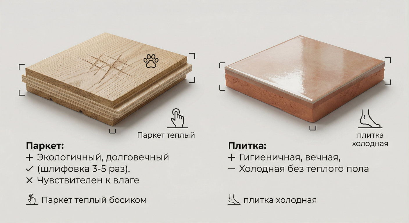 Напольные покрытия для квартиры