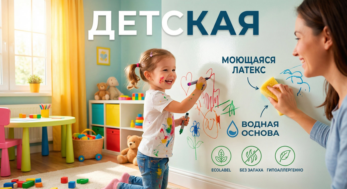 Краска для стен в квартире