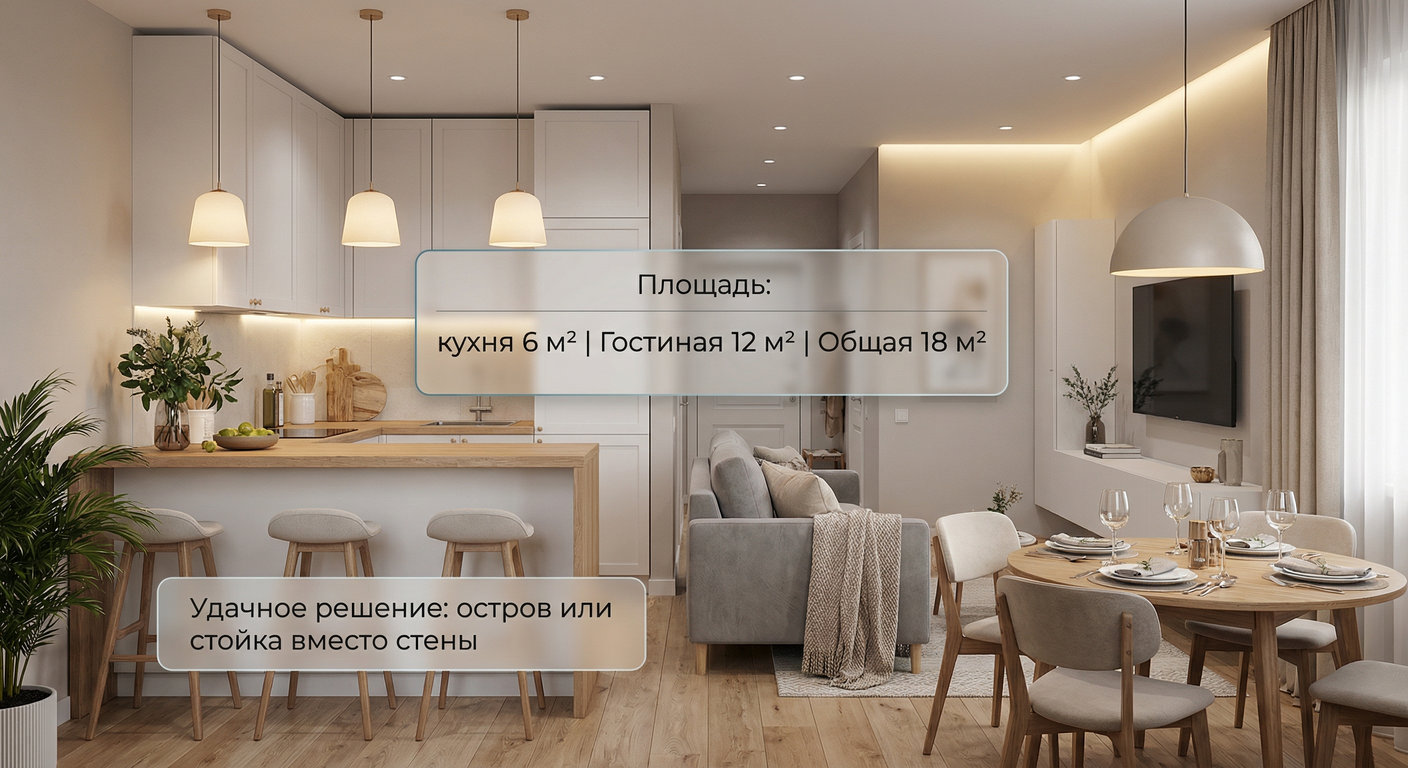 Оптимальная планировка однокомнатной квартиры
