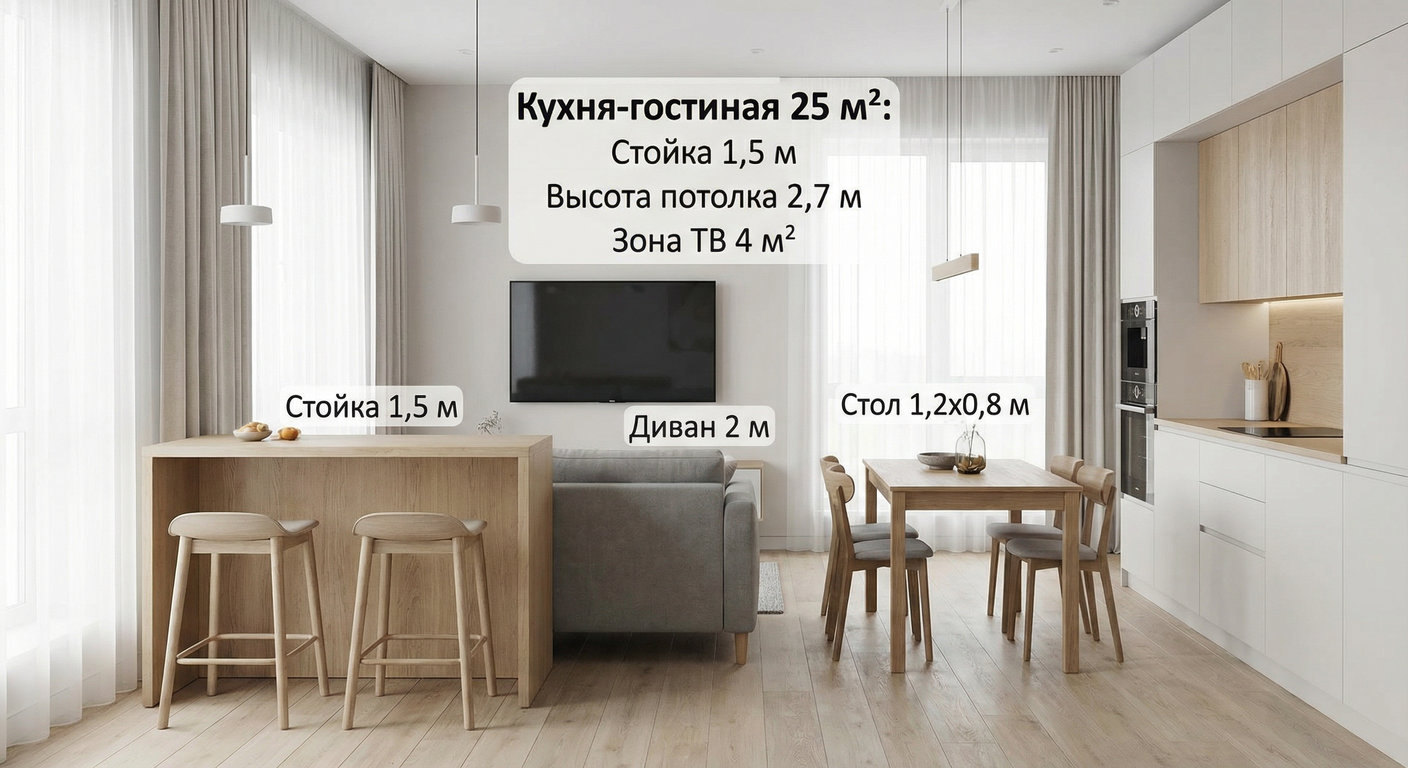 Перепланировка и зонирование студии