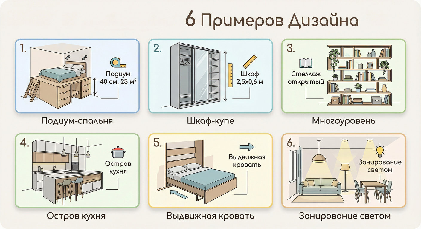 Перепланировка и зонирование студии