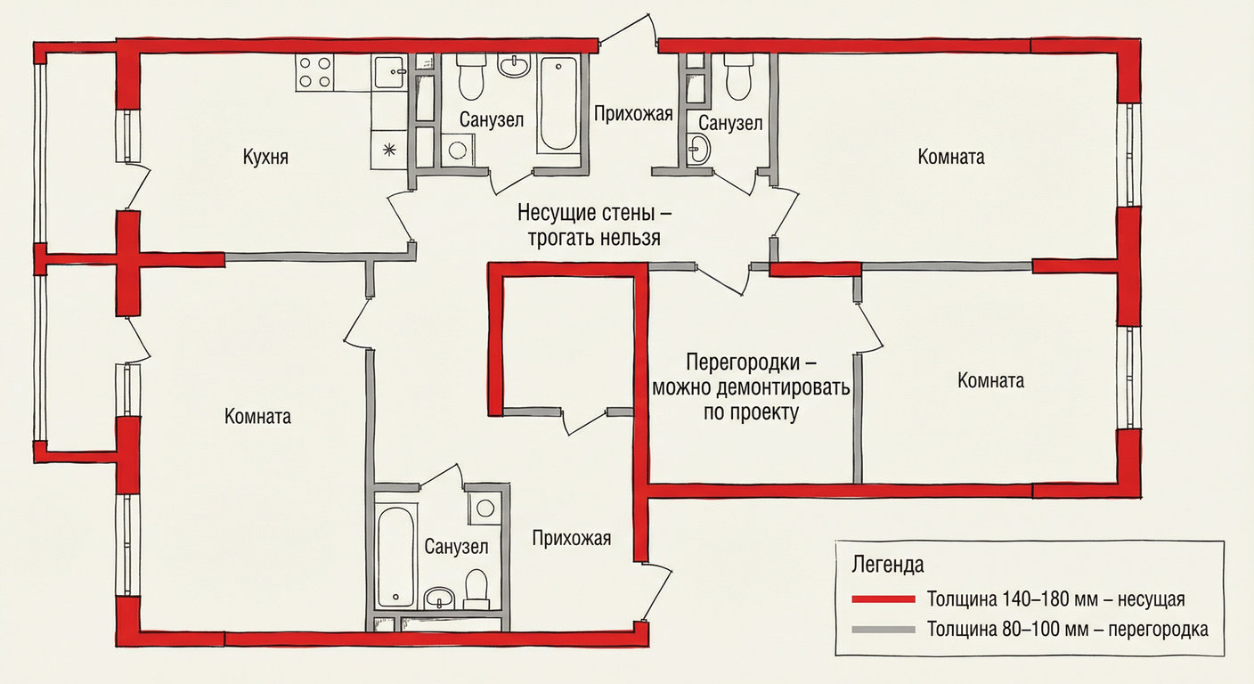 Перепланировка квартиры в панельном доме