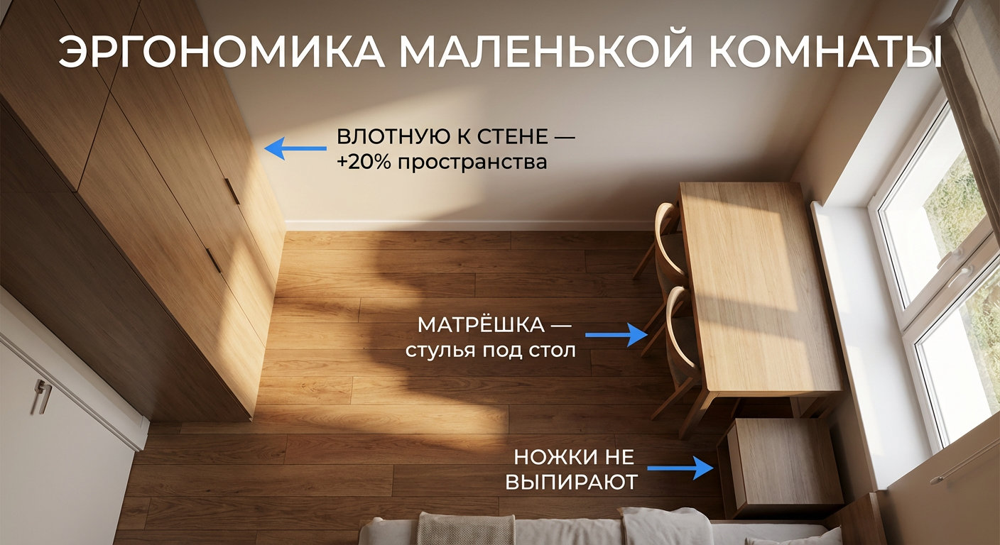 Как расставить мебель в маленькой квартире