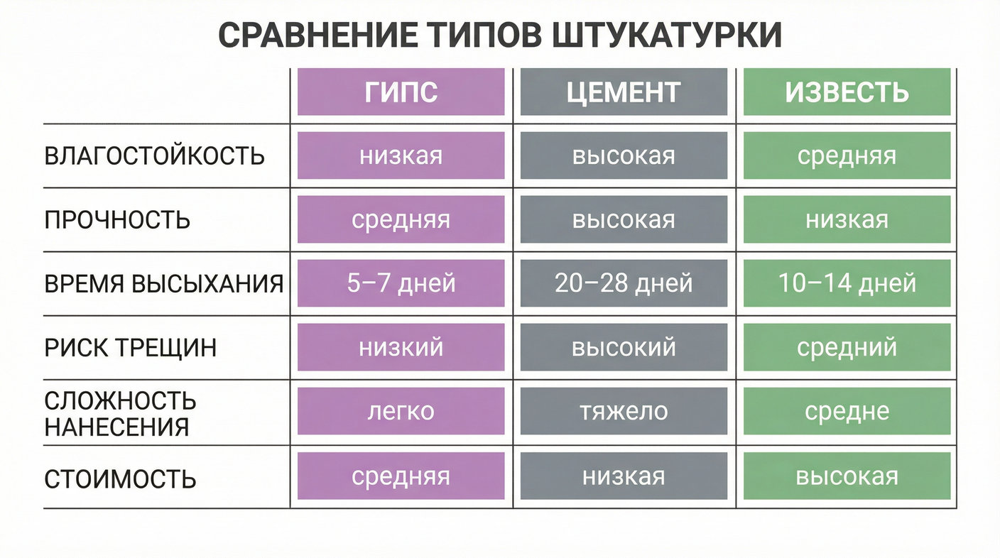 Какую штукатурку выбрать для выравнивания стен